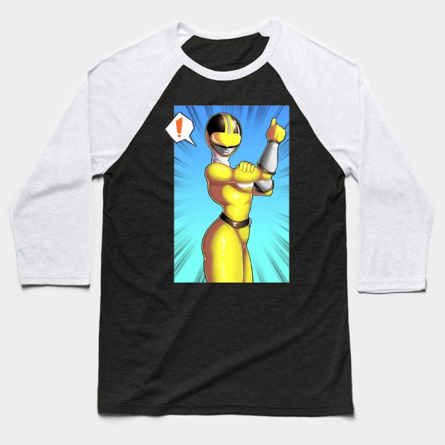 yellow ranger Baseball T-Shirt by fancy ghost